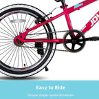 Kids' Single-Speed Mountain Bike, 20-Inch/24-Inch - White Wall Knobby Tires