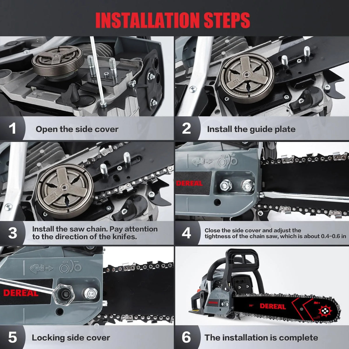 SALEM MASTER 20 Inch 62CC 3.4HP 2 Stroke Gas Powered Chainsaw - 20IN-6220G