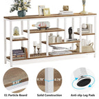 3-Tier Console Sofa Table With Storage, 70.9 Inch