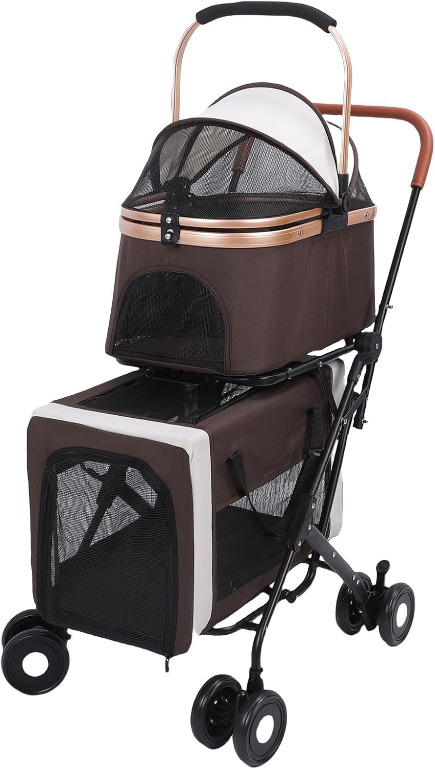 Three-in-One Foldable Pet Travel Backpack Cart For Small To Medium Dogs And Cats