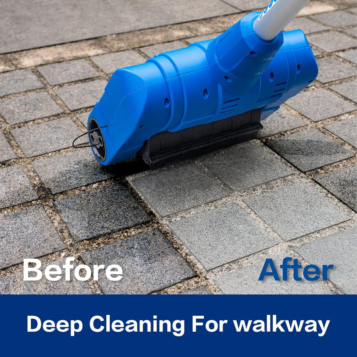 Electric Stand Up Grout Cleaning Machine With Brush Wheels - Outdoor Bundle