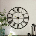 Round Metal Open-Frame Wall Clock