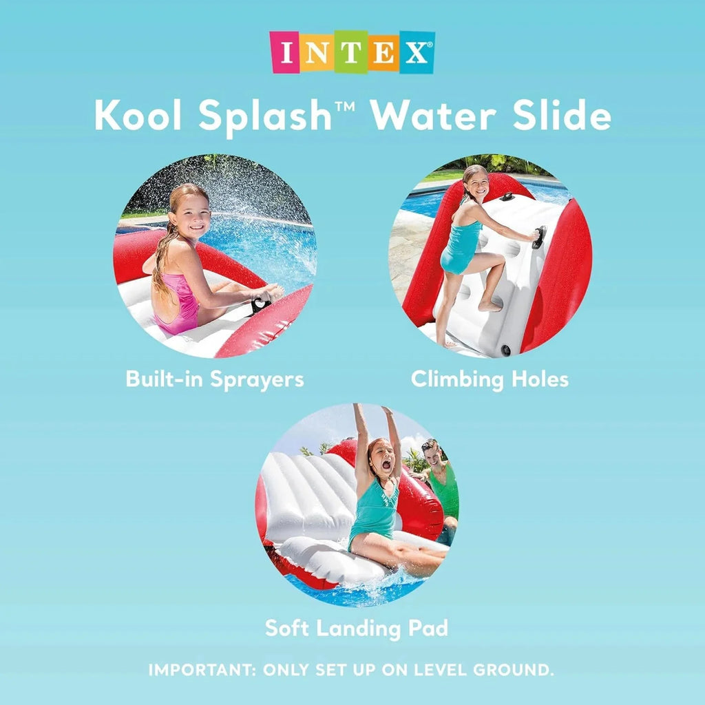 Intex Kool Splash Inflatable Water Slide With Built-In Sprayers, 131 x 81 x 46 inches