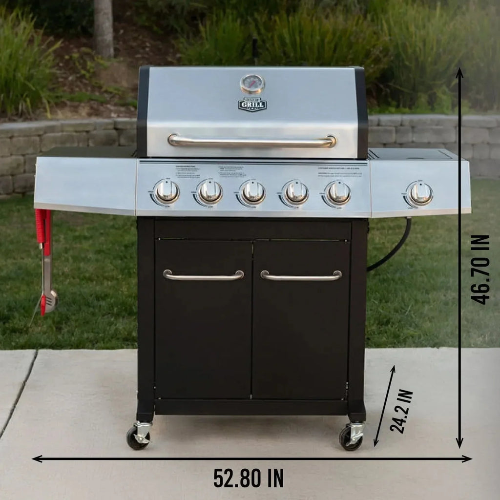 Expert Grill 5-Burner Propane Gas Grill With Side Burner - 720-0968C