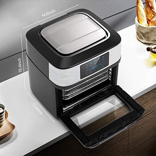 Iconites 10-in-1 Air Fryer Toaster Oven, 20 Quart, 1800W, Silver/Black