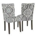 Set Of 2 Upholstered Parsons Dining Chairs, 38 in H x 19 in W x 23.5 in D