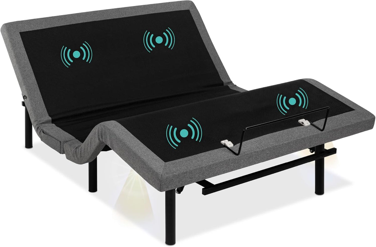 Twin XL Electric Adjustable Bed Base With Wireless Remote, Massage, Night Light, 2 USB Ports, 750 lb - 80 in x 38 in x 14 in