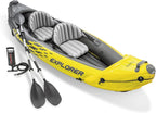 Intex Explorer K2 2-Person Inflatable Kayak Set With Aluminum Oars And High Output Air Pump - 68306EP