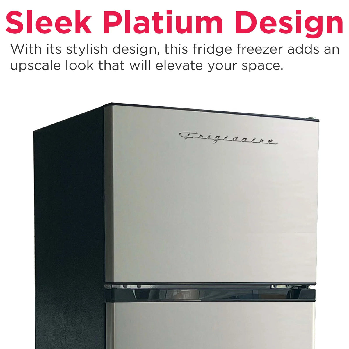 Frigidaire 21 in 7.5 Cu. Ft. Retro Top-Freezer Refrigerator, Standard Door Style, Stainless Look