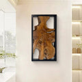 Live Edge Teak Wood Wall Sculpture - 31.4 x 16.9 x 2.36 in or 27.5 x 27.5 x 2.36 in