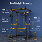 Sportsroyals Power Cage With Lat Pulldown, Black - Power Cage