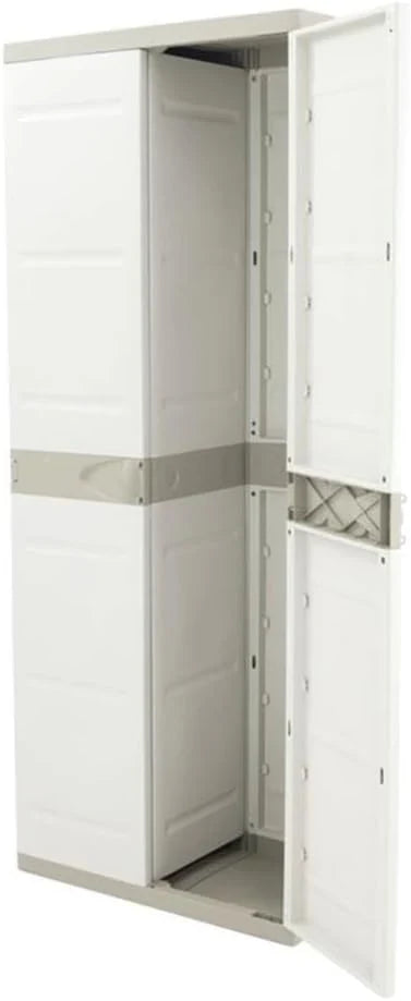 Plastiken Titanium Plastic Cabinet, Beige, 70x44x176 cm