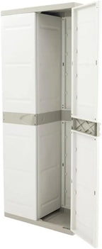 Plastiken Titanium Plastic Cabinet, Beige, 70x44x176 cm
