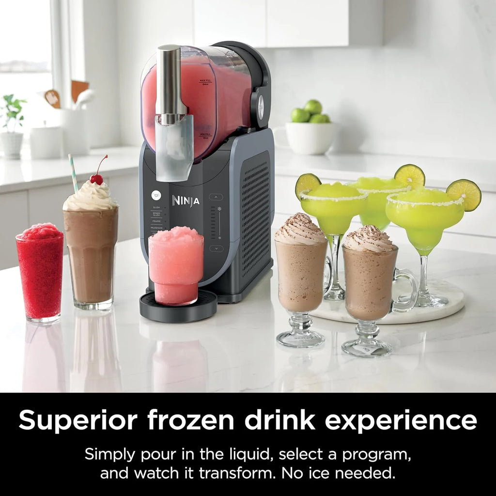 SLUSHi Frozen Drink And Slushie Machine, 88 oz, 5 Preset Programs, Black - FS301