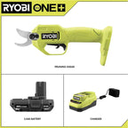 RYOBI ONE+ 18V Cordless Pruner With 2.0 Ah Battery And Charger