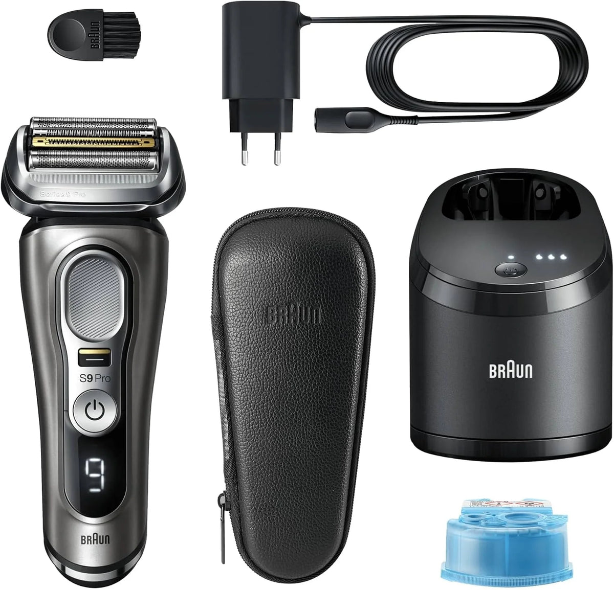Braun Electric Shaver And Trimmer, 4+1 Shaving Head, 60 Min - Series 9 Pro