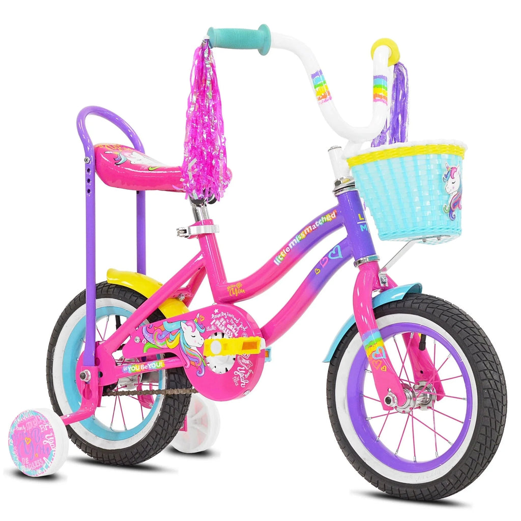 LittleMissMatched 12 In Let You Be You Unicorn Bike - Pink And Purple