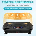 AXV Vibration Plate Fitness Platform, Gray, 2 Resistance Bands - Slim-Gray