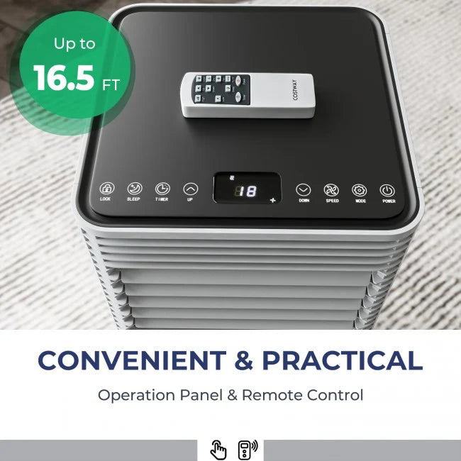 8000 BTU 3-in-1 Portable Air Conditioner With Dehumidifier And Fan Mode