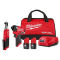 Milwaukee M12 FUEL 12V 3/8 in Ratchet & 1/4 in Impact Driver 2-Tool Kit - 3453-20, 2567-20, 48-11-2420, 48-59-2401