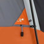 CORE 12 Person Straight Wall Cabin Tent, 16 x 11 Feet, Orange - SUVELAM