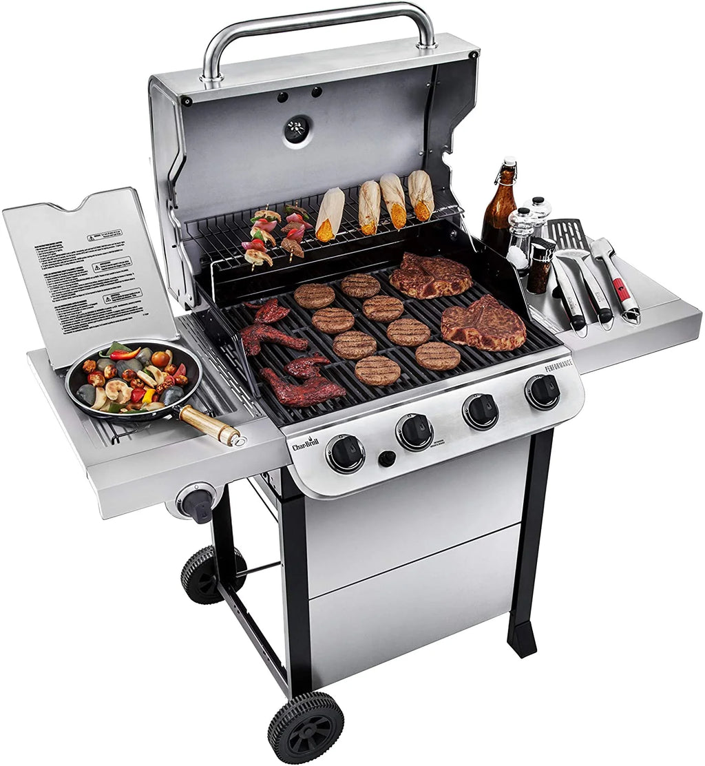 Char-Broil Performance 4-Burner Liquid Propane Gas Grill, Stainless Steel - 463377319