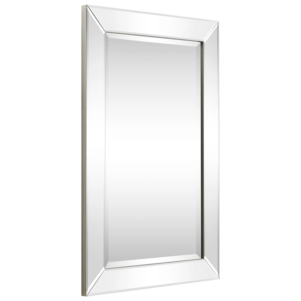 Rectangular Clear Beveled Wall Mirror - 3 Sizes