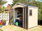 Keter Resin Outdoor Storage Shed, 8 x 11 Foot, 550 Cu. Ft., Taupe