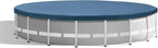 Prism Frame Above Ground Round Pool, 18-Foot x 48-Inch, Gray - With Pump, Cover, And Ladder