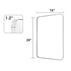 Framed Wall Vanity Mirror With Rounded Corners, 1 Piece