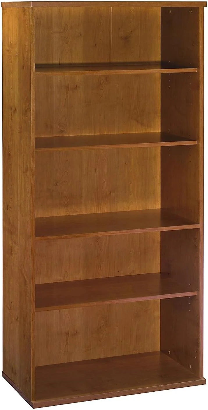 Bush Business Furniture Tall 5 Shelf Bookcase, Mocha Cherry - Series C