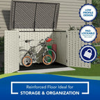 Suncast Resin Storage Shed, Off-White/Gray, 70.5in W x 44.25in D x 52in H - BMS4700