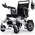 VERPAL Foldable Power Wheelchair, 25 Miles, 500W Dual Motors, 38in D x 25in W x 37in H - Silver Gray