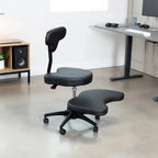 VIVO Cross-Legged Office Chair, Adjustable Height, Black - CHAIR-CL02B-R