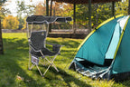 Nice C Canopy Camping Chairs 2-Pack Green With Footrest