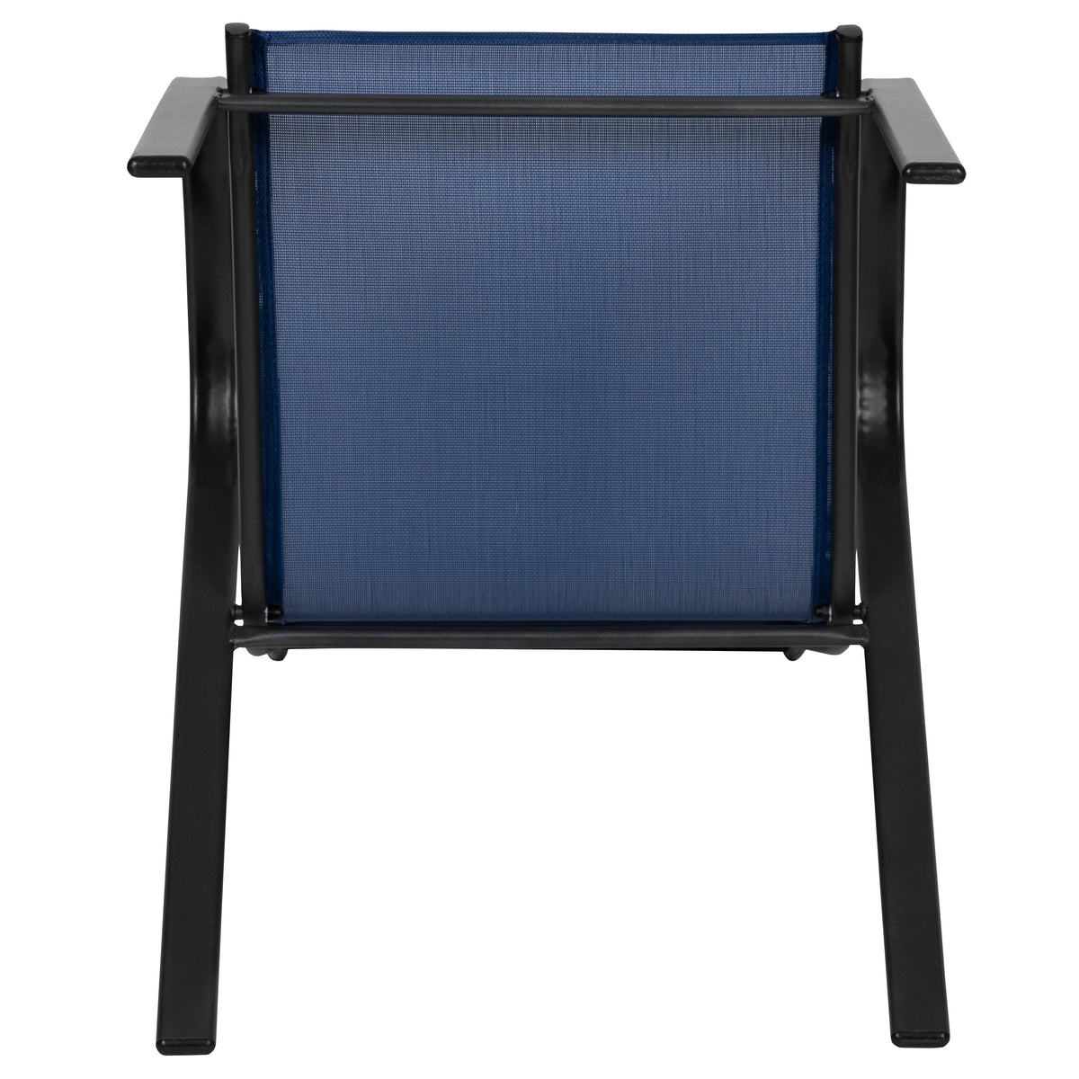 Emma + Oliver Outdoor Stack Chairs, Gray, 4 Pack, 21.25in W x 29in D x 36in H