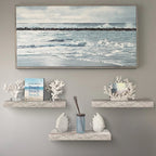 Rustic Finish Floating Wall Shelves, 3-Pack, 16.25in x 5.50in x 1.5in