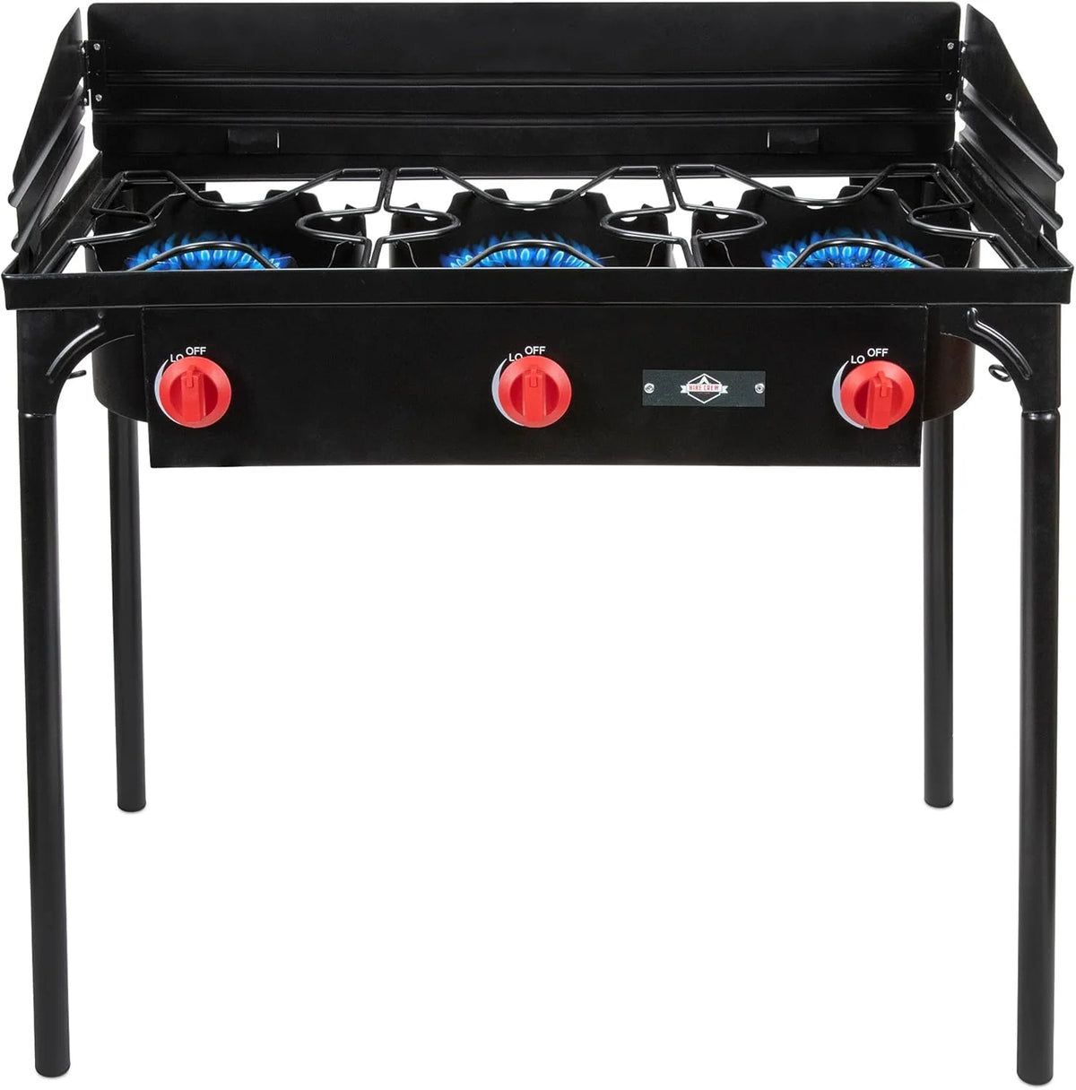 Dual-Burner Portable Propane Gas Stove, 150,000 BTU, Cast Iron