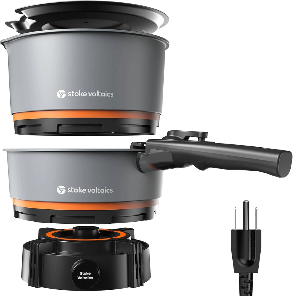 Electric Camping Stove With Cookware, 200-1000 Watt, 120 Volt - Nomad Cooking System