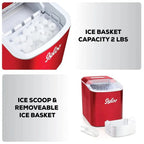 Igloo Portable Countertop Ice Maker, Red, 26 lb Per 24 Hours - ICEB26RR