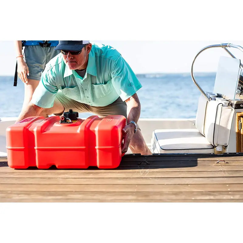 Scepter 12-Gallon Low Profile Marine Fuel Tank - Portable, Spill-Proof, EPA Compliant