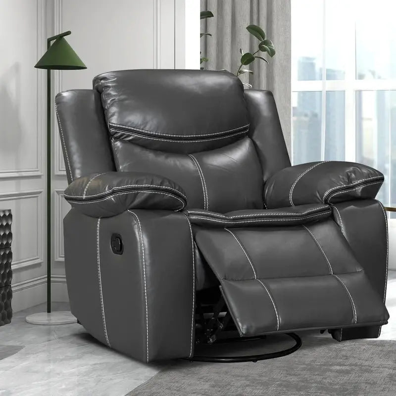 Leather Recliner Lounge Chair - Wide Seat