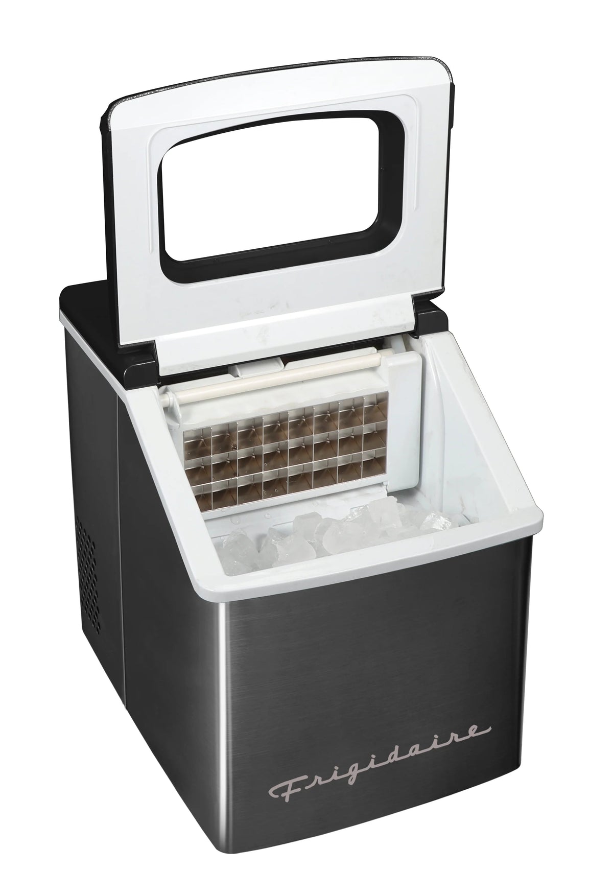 Frigidaire Countertop Clear Square Ice Maker, 40 lbs. Per Day - Stainless Steel