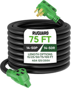 50 Amp 50 Foot RV/EV Extension Cord, Green - IIIFS-VXS1486