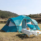 unp 10-Person Camping Tent, 18ft x 9ft x 78in, 2 Rooms, 5 Mesh Windows