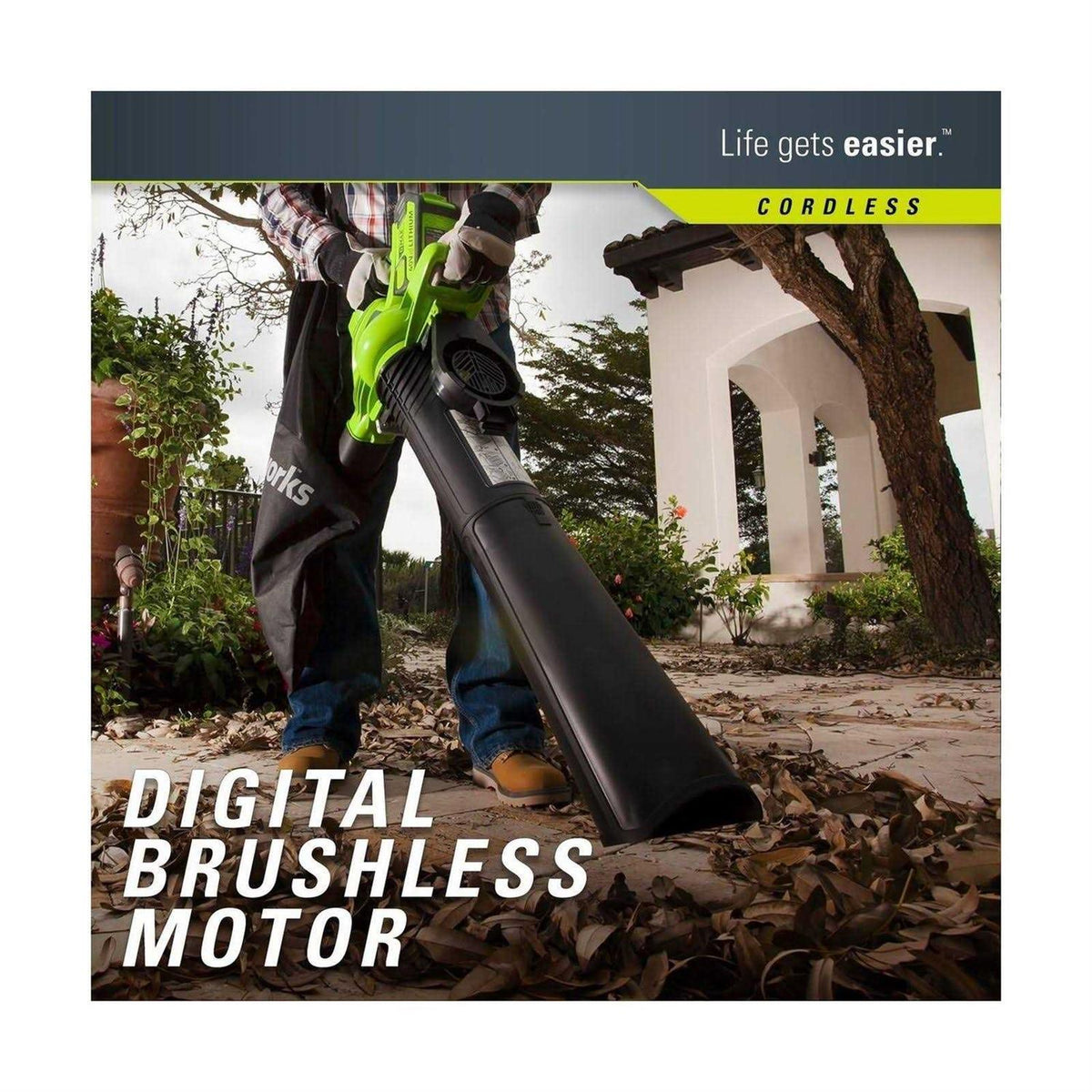 Greenworks 40V Brushless Cordless Leaf Blower/Vacuum - 24312VT