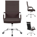 Ergonomic High-Back Office Chair With PU Leather Upholstery And 360-Degree Swivel