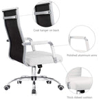 Ergonomic High-Back Office Chair With PU Leather Upholstery And 360-Degree Swivel