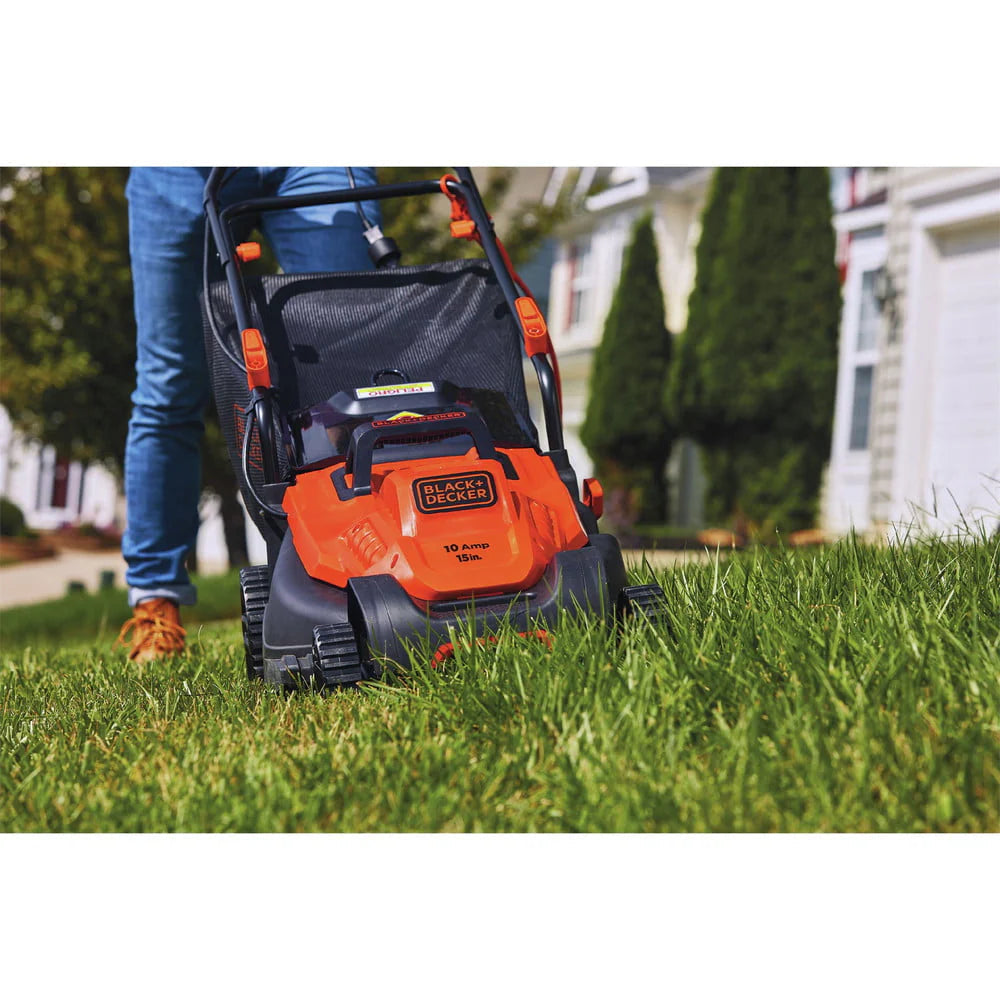 BLACK+DECKER 10 Amp 15 in Corded Electric Lawn Mower - BEMW472BH