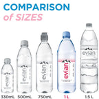 Evian Natural Spring Water 1L Bottles, 12 Pack